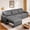 Dark Gray-Split 3-Seat, variant on Asofer Sofa Bed, Loveseat Sofabed with Pull Out Couch, 3 in 1 Linen Fabric Futon Couches for Living Room Furniture, Full Size (Dark Grey)