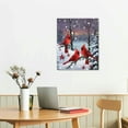 thumbnail image 2 of COMIO   Canvas Wall Art Prints Cardinal and Berries Artwork Winter Scene Picture for Holiday Decor, 2 of 4
