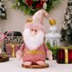 thumbnail image 3 of Adorno navideño de Papá Noel, muñeco de nieve, reno, gnomo, postura sentada, color rosa, decoración navideña para el hogar, Navidad 2024, 3 of 5