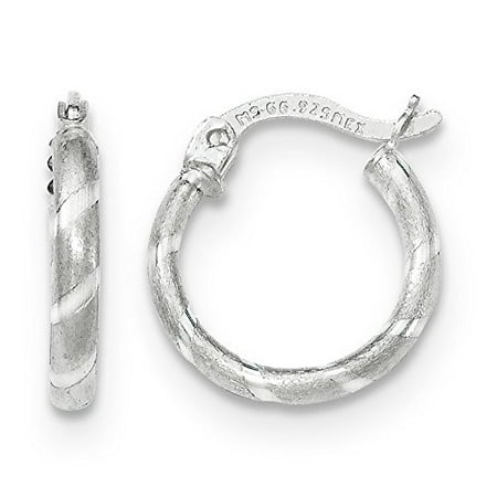 925 Sterling Silver 16 Mm Textured Small Hoop Earrings Msrp 23 925 Sterling Silver 16 Mm Textured Small Hoop Earrings Msrp 23