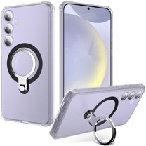 Decase for Samsung Galaxy S24 Plus Case with Ring Kickstand,Galaxy S24 Plus Rugged Shockproof Protective Phone Cover Case Compatible with Wireless Charging for Samsung Galaxy S24 Plus,Clear