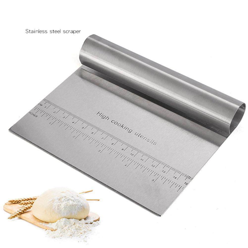 Pizza Dough Scraper Cutter Stainless Steel Flour Pastry Kitchen Cake Tool YcExH 