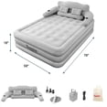 thumbnail image 2 of SLLINGLUO 18" Portable Air Bed with Pump, Inflatable Air Mattresses with Headboard, Queen, 2 of 14