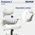 thumbnail image 6 of Nouhaus Posture Ergonomic PU Leather Office Chair. Click5 Lumbar Support with FlipAdjust Armrests. Modern Executive Chair and Computer Desk Chair, 6 of 10