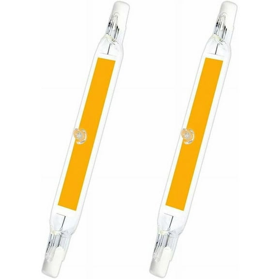 R7S 78Mm Led 5W Warm White 3000K, 500Lm, R7S J78 Cob Led Linear Replacement 40W 50W Halogen Pencil, R7S Led 78Mm Ultra-Thin Bulb, Used For Mini Projection/Wall Light, Non Dimmable, 2 Sets