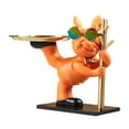 thumbnail image 4 of Esquirla Statue Animal Sculpture Desk Storage Tray Art Crafts Entryway Key Holder Jewelry Earrings Tray for Bedroom Table Desk , Orange, 4 of 7