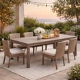 thumbnail image 4 of Benjara Neji 87" Dining Table- Burnt Brown Eucalyptus Wood Frame- Plank Top, 4 of 10
