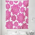 thumbnail image 1 of Hot Pink Tapestry, Batik Floral Arrangement with Eastern Design Mandala Pattern, Fabric Wall Hanging Decor for Bedroom Living Room Dorm, 5 Sizes, Hot Pink White, by Ambesonne, 1 of 1