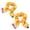 2 PCS Pencil Hair Loops, variant on SHenli Cute Yellow Pencil Bow Headband for Girls Hair Accessories Outfit (A Pair of Hairpins)