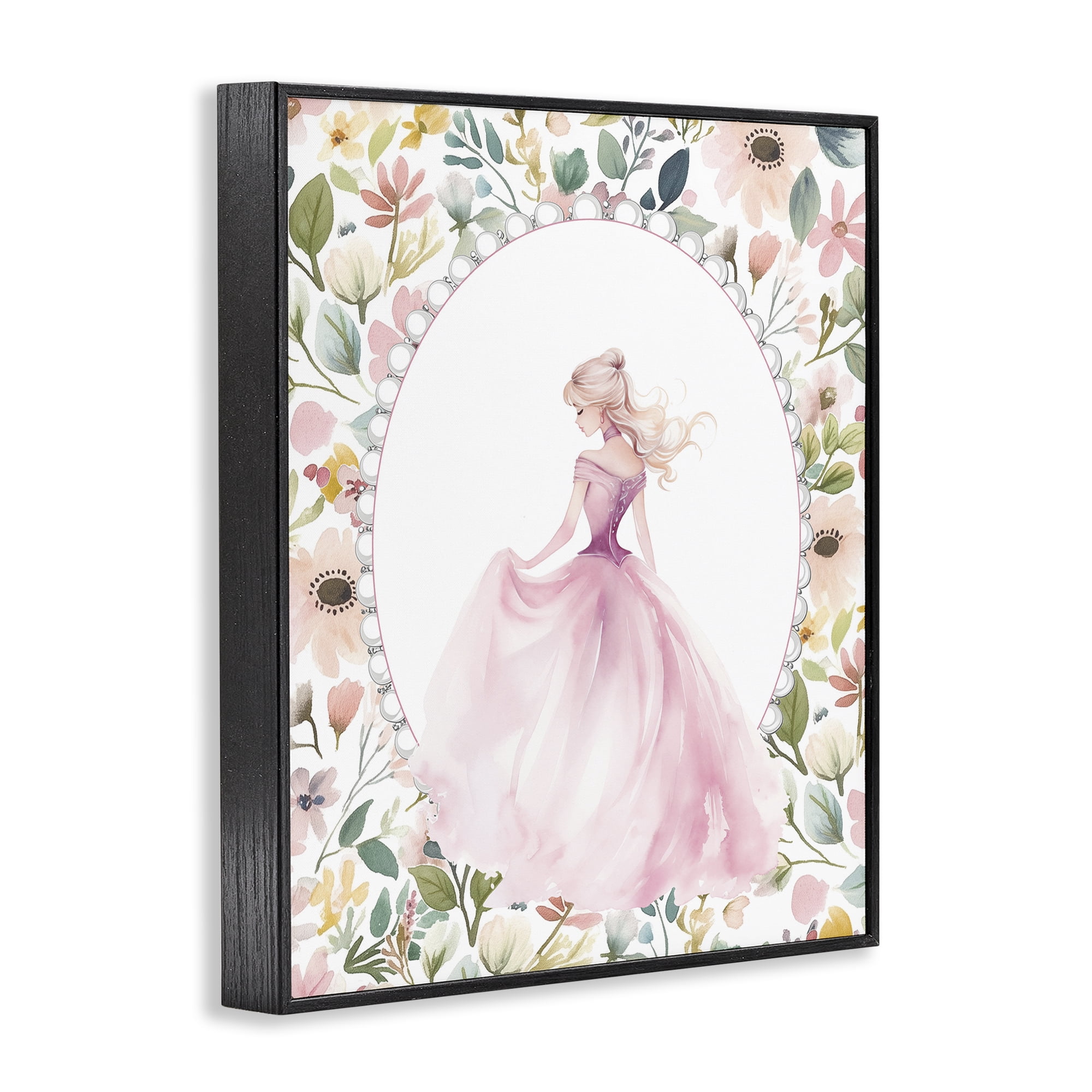 Stupell Industries Graceful Princess Love Black Framed Giclee Art, design by Christine Simpson Art