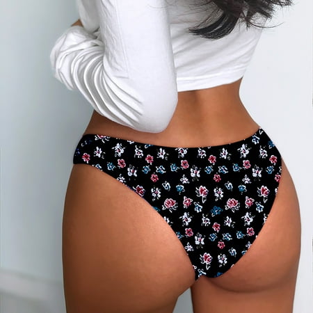 

Lzobxe Panties for Women Plus Size 1 Pieces Women Sexy Print Lingerie Temptation Low-waist Panties Underwear Briefs on Clearance