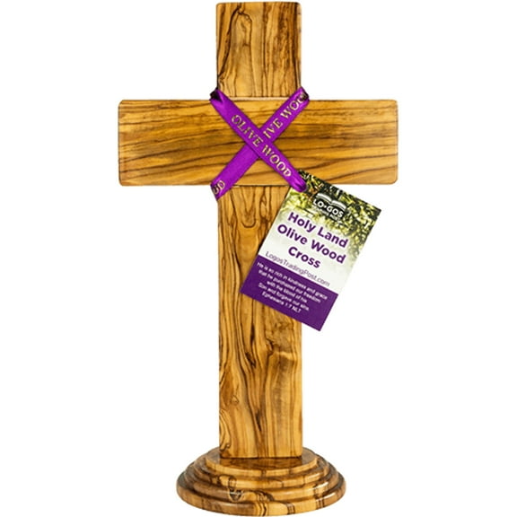 12" Olive Wood Standing Cross