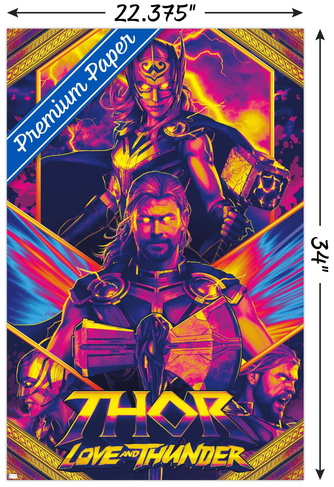 Marvel Thor Love and Thunder Movie Premium POSTER MADE IN USA - CIN108