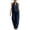 Z66 Dark Blue, variant on Jean Two Piece Set for Women Halter V Neck Sleeveless Tops and High Waisted Wide Leg Denim Pants Casual Lounge Boho Beach Vacation Matching Outfits White,XXL
