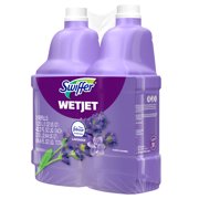 Swiffer Wet Jet Mop Refill Solution, Wood, Laminate, Tile, Floor Cleaner, Lavender, 42.2 fl oz, 2 Pack