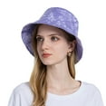 thumbnail image 3 of SkyAuks Large Brim Sun Hats for Women with Hat Clip, Classic Bucket Hats, Unisex Tie Dyed Cotton Bucket Hat Lightweight Breathable Casual Summer Outdoor Hat, Purple, 3 of 8