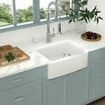thumbnail image 3 of Logmey 24inch Apron Front White Kitchen Sink Single Bowl Ceramic Farmhouse Sinks, 3 of 7