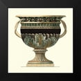 thumbnail image 2 of Giardini 15x15 Black Modern Framed Museum Art Print Titled - Crackled Large Giardini Urn II, 2 of 5