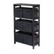 thumbnail image 1 of Estante de almacenamiento de 7 piezas Capri con 6 canastas plegables de tela, espresso y negro Winsome Trading Inc 92251, 1 of 2