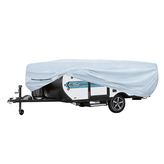 Arcticwind Pop Up Camper Cover,With Reinforced Windproof Side-Straps,Waterproof Pop-up Tent Trailer Cover Anti-UV Folding Camper RV Cover for Motorhome (Gray, 14'-16')