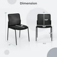 thumbnail image 3 of Costway Office Guest Chair Set of 2 with Breathable Mesh Back Padded Seat for Waiting Room, 3 of 7