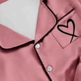 thumbnail image 6 of MEZZALL Girls Sleepwear Set 2pcs Tween Heart Print Lapel Short Sleeve Shirts Tops Shorts Pajamas Sets Soft Pajamas Sets Tops And Shorts Comfortable Loungewear For Kids Cozy Nightwear, 6 of 7