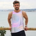 thumbnail image 6 of Balery Rainbow Pattern Men's Workout Tank Top Gym Muscle Tee Fitness Bodybuilding Sleeveless T Shirt Quick Dry Fit Muscle Tank Top Slim-Fit Tank-Medium, 6 of 7
