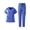 Blue-A#210526NN, variant on Hearthz Women's Scrubs Set Stretchy V-Neck Top & Jogger Pants Plus Size Scrub Suit Medical Uniform with Pocket