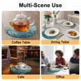 thumbnail image 2 of Turquoise Jellyfish Coastal Round 15 Inch Placemats Set of 4, Summer Ocean Seaweed Vintage HeatResistant Non Slip Place Mats for Dining Table, Wipeable Braided Kitchen Table Mats for Housewarming, 2 of 9