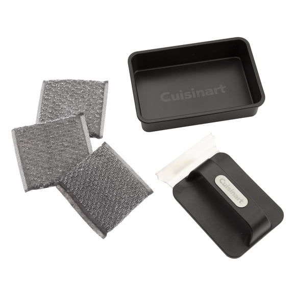 Juego de fregadoras para parrilla y plancha Cuisinart, sin cerdas, 5 piezas