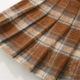 thumbnail image 5 of fnnxnal Big Girls Plaid Pleated Skirt 8T Coffee - 100% Polyester, Wrinkle-Resistant, Fall Winter School Everyday Skirt, 5 of 6