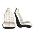 thumbnail image 3 of Pofeuu gold Snowflake print Print Automotive Car Seat Covers Flat Cloth Full Set Seat Covers,Car Seat Covers front seats for Cars Trucks and SUVs-2 PCS, 3 of 9