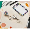 thumbnail image 5 of Retractable Badge Holder, Lightweight Plastic Badge Reel Retractable Card Holder with Key Ring Backing Belt Clip, 5 of 6
