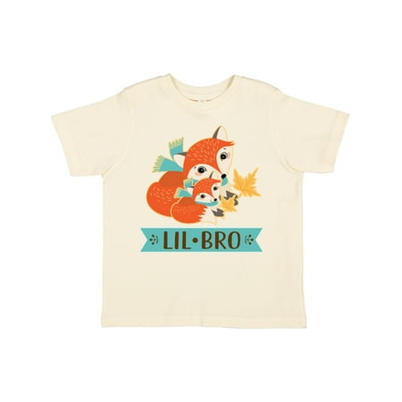 

Inktastic Little Brother Woodland Fox Lil Bro Boys Toddler T-Shirt