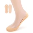 thumbnail image 3 of Gustave 6 Pairs Women No Show Socks Ultra Low Cut Liner Socks Non Slip Hidden Invisible Socks Thin Ice Silk Footies Socks for Flats Loafer Boat - Nude, 3 of 10