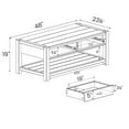 thumbnail image 6 of Grain Wood Furniture Montauk Coffee Table, Solid Wood with a Farmhouse Black Finish, 6 of 9