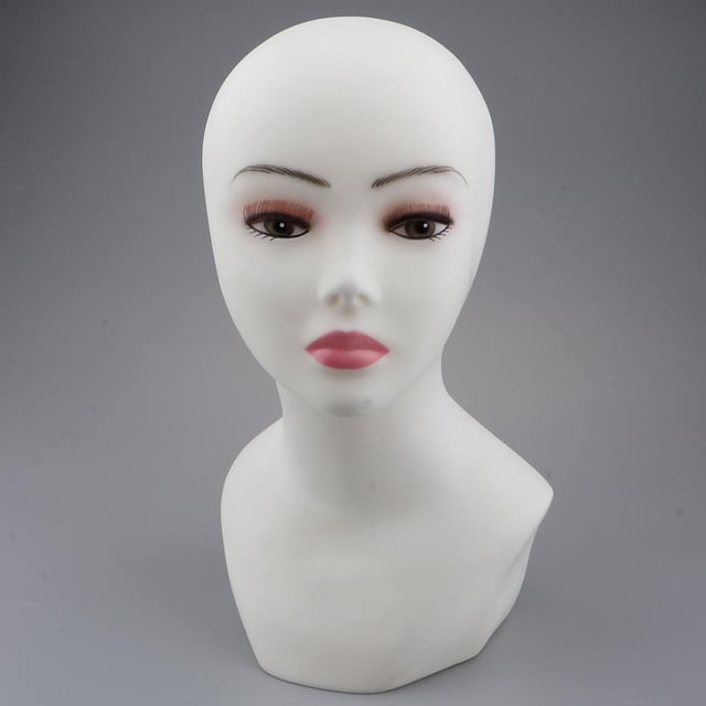 Cabeza de maniquí de cosmetología shamjiam cabeza de maniquí calva para pelucas 13 pulgadas