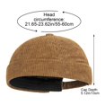 thumbnail image 3 of Jiibva Corduroy Hat Docker Cap for Men Women, Brimless Hats Worker Sailor Cap Beanie Retro Beanie Rolled Cuff Skullcaps with Adjustable, 3 of 7