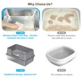thumbnail image 6 of Cat Litter Box, Cat Litter Box With Lid, Stainless Steel Cat Toilet Large Cat Litter Box With Scoop And Anti-slip Mat, Easy To Clean, Non-Sticky, 6 of 8