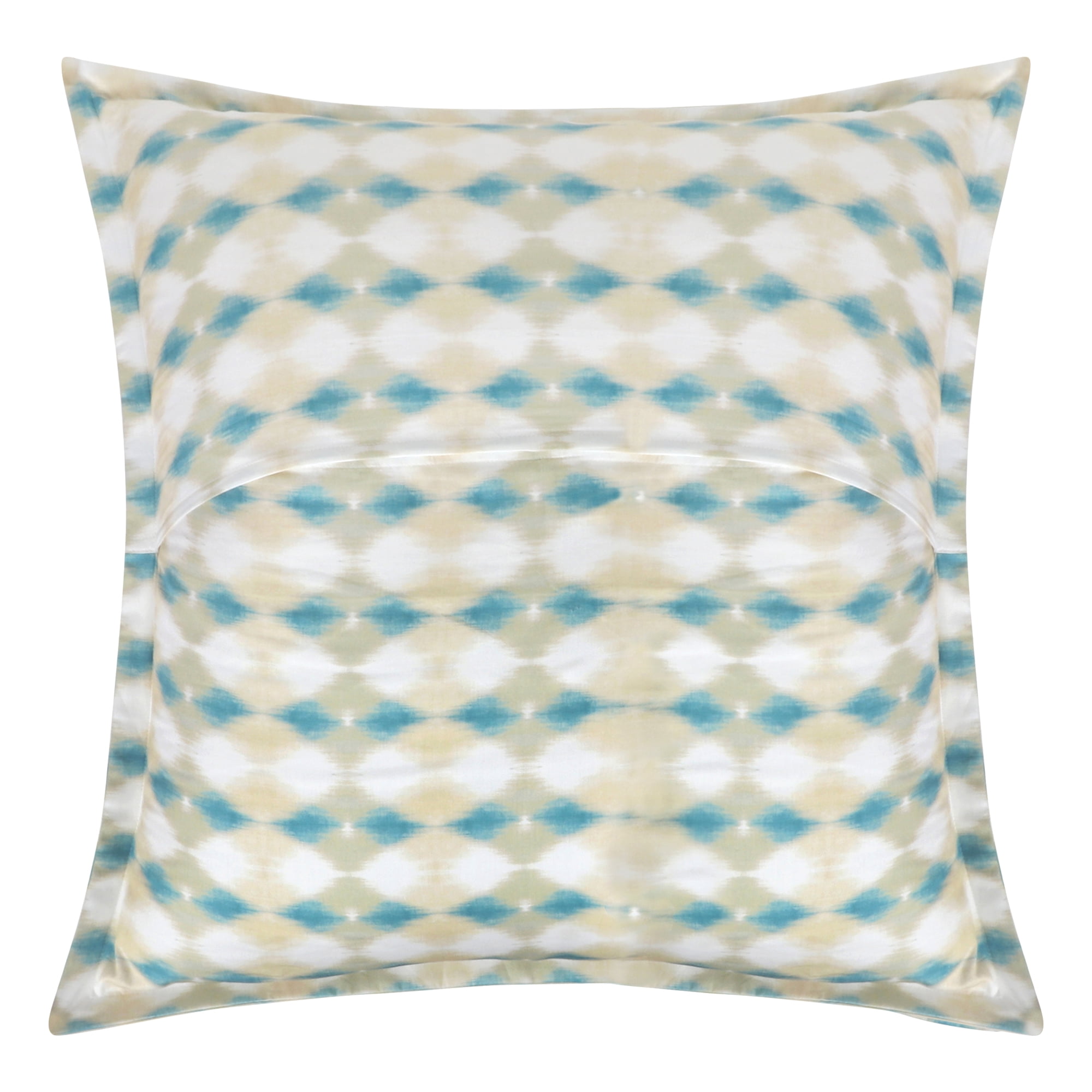Delara GOTS Certified 100% Organic Cotton 2 Inch Flange Euro Sham Set of 2, 26"X26", Multi-Color