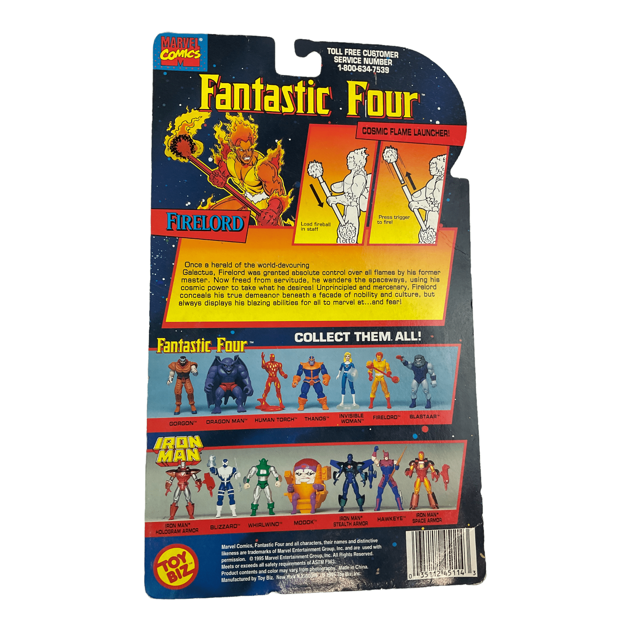 Marvel Comics Fantastic Four Firelord (1995) Toy Biz Action Marvel Comics Fantastic Four Firelord (1995) Toy Biz Action