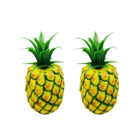 

Hemoton 2PCS Imitation Pineapple Model Artificial Lifelike Fruits Ornament Plastic Desktop Decoration Photo Props (Size L)
