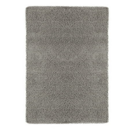 Sweet Home Stores Cozy Solid 8x10 Indoor Shag Area Rug, 7'10" x 9'10", Gray