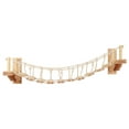 thumbnail image 2 of QLFYUU 40" Wall-mounted Cat Roped Bridge for Indoor Cats  Wooden Steps Beige, 2 of 7