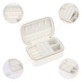 thumbnail image 4 of Unique Bargains Portable PU Leather Jewelry Box Mini Organizer White, 4 of 7