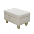 thumbnail image 7 of JESTOP Leather Storage Ottoman, Ottoman with Storage, Rectangle 28.5" Foot Rest Ottomans Stool for Living Room Bedroom, 7 of 7