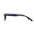 thumbnail image 3 of Mens Narrow Rectangular Thin Crushproof TR90 Plastic Light Optical Frame Black Blue, 3 of 4