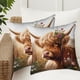 thumbnail image 5 of Herunwer Highland Cow Throw Pillow Covers Decorative Throw Pillows Cow Decor for Bedroom Decor Highland Cow Bedding Soft Flannel Fluffy Couch Pillow Covers, 5 of 6