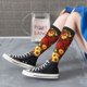 thumbnail image 5 of Fotbe Red Plaid Sunflower Calcetas Divertidas Estampadas para Hombre y Mujer, Calcetas de Algodón hasta la Rodilla para Caminar, Correr, Enfermería y Embarazo, 5 of 6