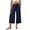 Navy, variant on Women's Wide Leg Palazzo Lounge Capri Pants with Pockets High Waist Cropped Yoga Casual Pajama Pants